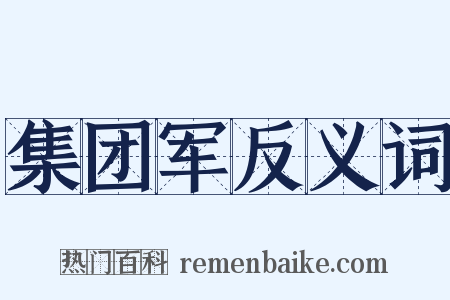 集团军反义词是什么意思的图片